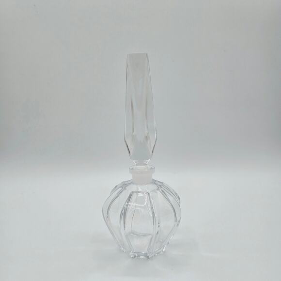 Vintage Art-Deco Crystal Perfume Bottle with Stopper - Picture 1 of 2